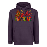Plum Feliz Navidad With Sombrero Tree Heavyweight Hoodie - BundleAndBundleShop