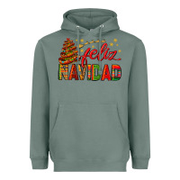 Sage Feliz Navidad With Sombrero Tree Heavyweight Hoodie - BundleAndBundleShop