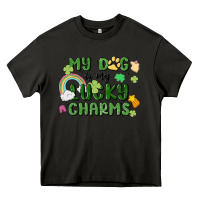 Asphalt my dog is my lucky charms Heavy Core Tee - MaliasSmallBusiness