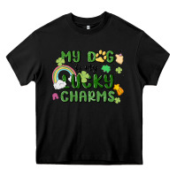 Black my dog is my lucky charms Heavy Core Tee - MaliasSmallBusiness