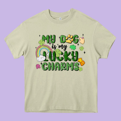 My Dog Is My Lucky Charms Heavy Core Tee Designed By Maliassmallbusiness