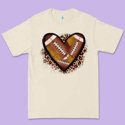 Heart Football Premium Tee Designed By Jahusdesignshop