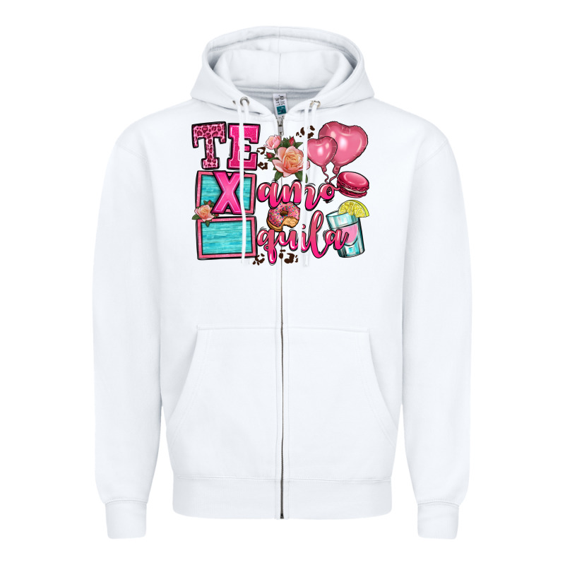 Te Quila Te Amo Zipper Hoodie by OliviaCreatesArt | Teevron