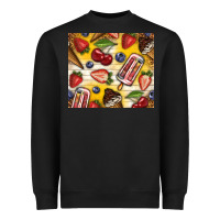 Black summer ice cream with fruits Heavyweight Sweatshirt - TumblerDesignByShophia