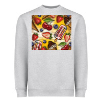 Heather Grey summer ice cream with fruits Heavyweight Sweatshirt - TumblerDesignByShophia