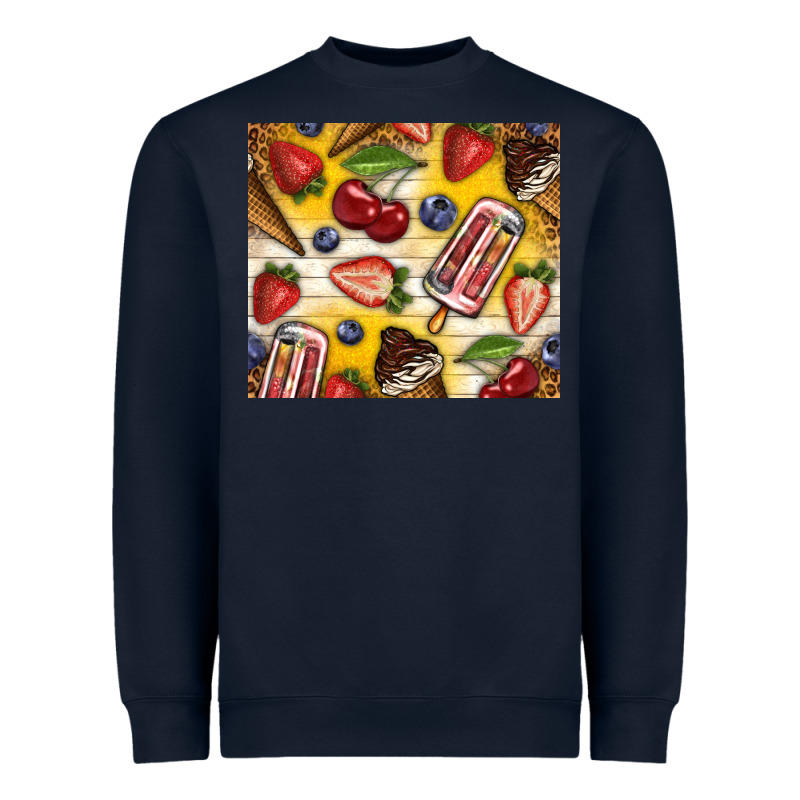 Summer Ice Cream With Fruits Heavyweight Sweatshirt by TumblerDesignByShophia | Teevron