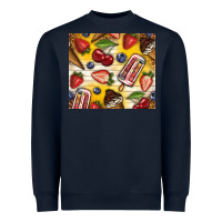 Navy summer ice cream with fruits Heavyweight Sweatshirt - TumblerDesignByShophia