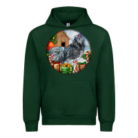 Forest Green ameraucana rooster christmas Urban Hoodie - LillyAllenDesigns