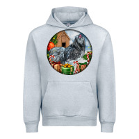 Heather Grey ameraucana rooster christmas Urban Hoodie - LillyAllenDesigns