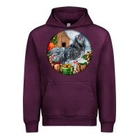 Mauve Wine ameraucana rooster christmas Urban Hoodie - LillyAllenDesigns