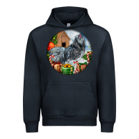 Navy ameraucana rooster christmas Urban Hoodie - LillyAllenDesigns