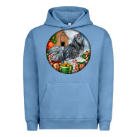 Pigment Pebble Blue ameraucana rooster christmas Urban Hoodie - LillyAllenDesigns