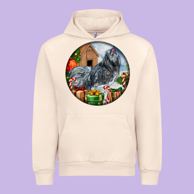 Ameraucana Rooster Christmas Urban Hoodie Designed By Lillyallendesigns