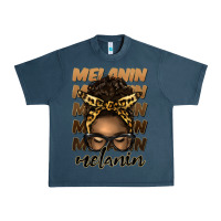 Midnight Navy melanin afro messy bun Urban Heavy Tee - Artiststas