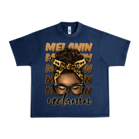 Navy melanin afro messy bun Urban Heavy Tee - Artiststas