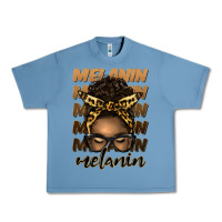 Pebble Blue melanin afro messy bun Urban Heavy Tee - Artiststas