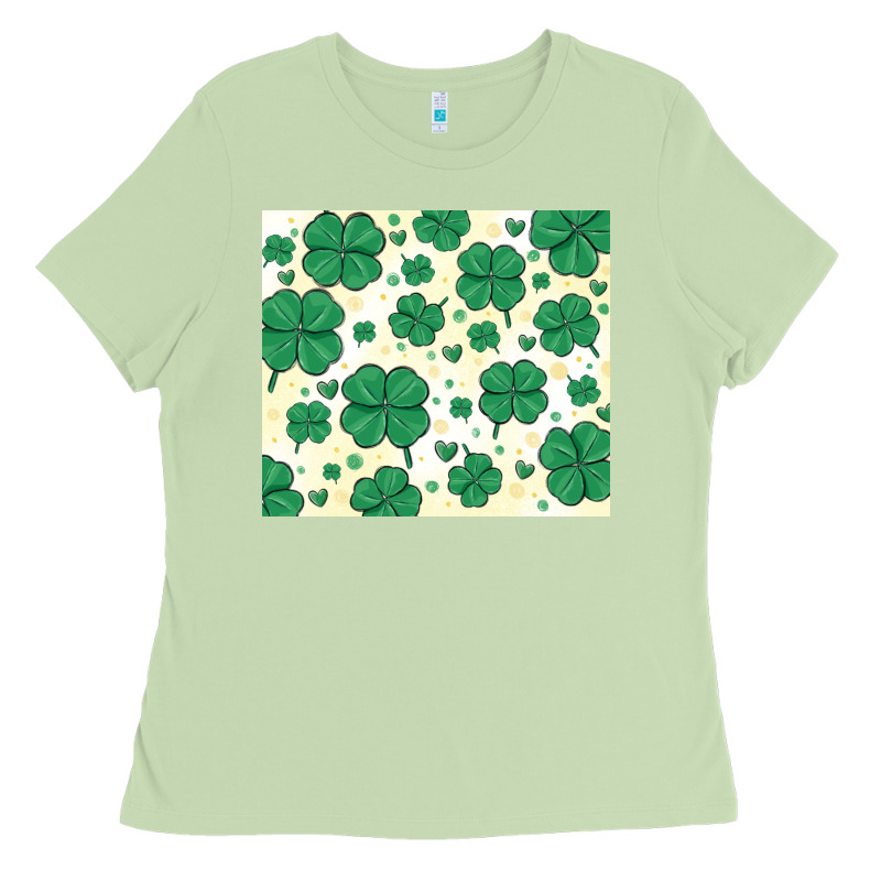 St Patrick Clover Ladies Tee by MaliasSmallBusiness | Teevron