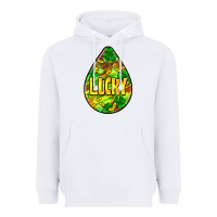 White St.patrick's teardrop earrings Heavyweight Hoodie - FaDigitalArtStudio