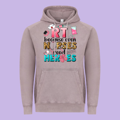 Rt Because Nurses Need Heroes Vintage Hoodie Designed By Lillyallendesigns