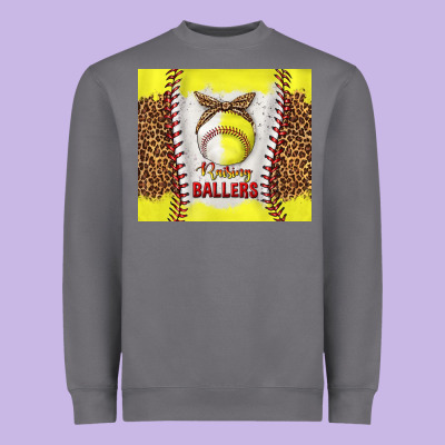 Raising Ballers With Baseball And Softball Leopard Tumbler Tbs Heavyweight Sweatshirt Designed By Tumblerdesignbyshophia