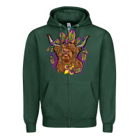 Sports Green mardi gras cow Zipper Hoodie - OliviaCreatesArt