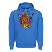 True Royal mardi gras cow Zipper Hoodie - OliviaCreatesArt
