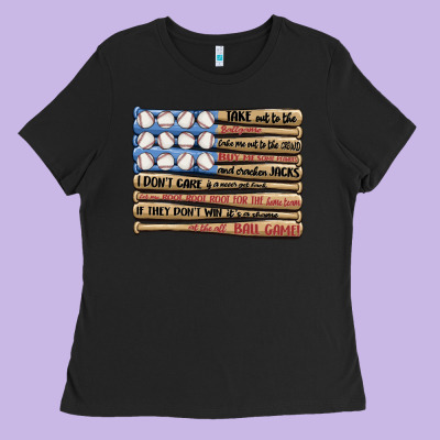 Baseball Ballgame Ladies Tee Designed By Maliassmallbusiness