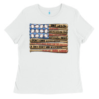 White baseball ballgame Ladies Tee - MaliasSmallBusiness