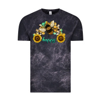 Cloud Black bee happy honey comb Vintage Tee - JahusDesignShop