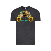 Vintage Black bee happy honey comb Vintage Tee - JahusDesignShop