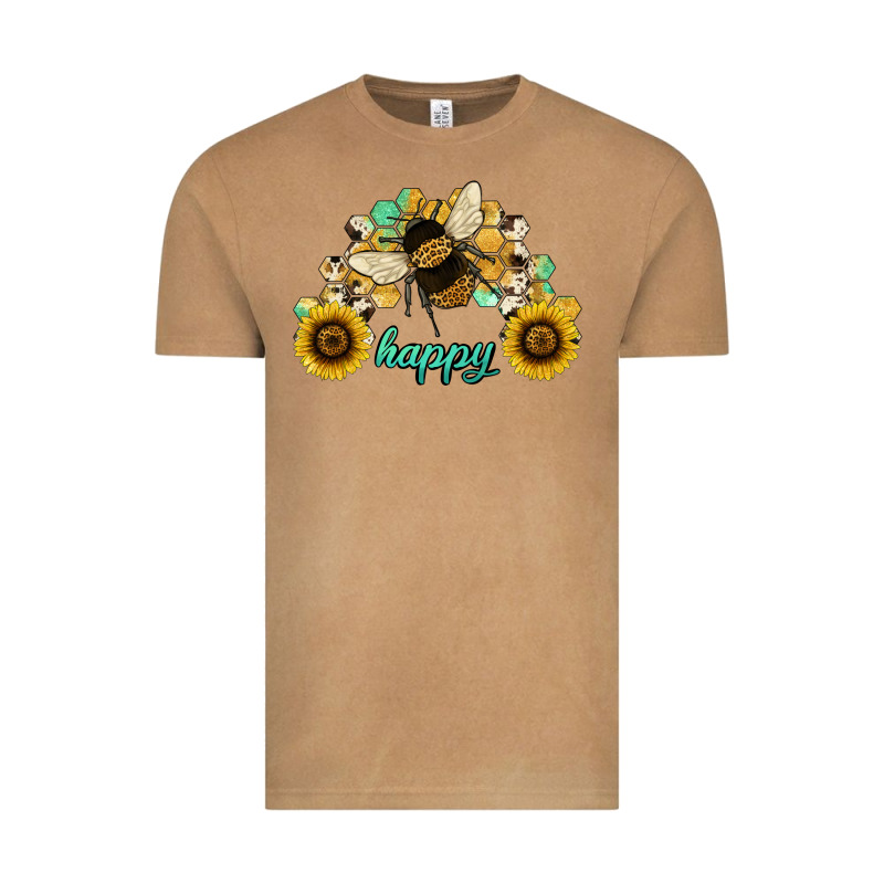 Bee Happy Honey Comb Vintage Tee by JahusDesignShop | Teevron