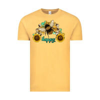 Vintage Mustard bee happy honey comb Vintage Tee - JahusDesignShop