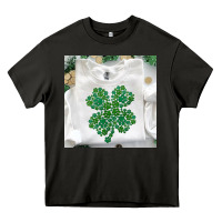 Asphalt shamrock patterned clothing Heavy Core Tee - MaliasSmallBusiness