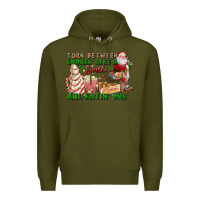Army Green torn between lookin like a snack and eatin one Premium Hoodie - FaDigitalArtStudio
