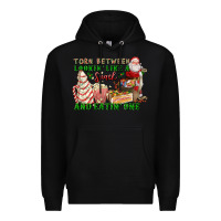 Black torn between lookin like a snack and eatin one Premium Hoodie - FaDigitalArtStudio