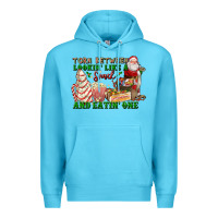 Ocean Blue torn between lookin like a snack and eatin one Premium Hoodie - FaDigitalArtStudio