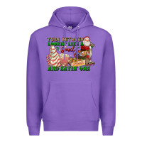 Purple torn between lookin like a snack and eatin one Premium Hoodie - FaDigitalArtStudio