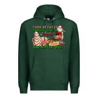 Sports Green torn between lookin like a snack and eatin one Premium Hoodie - FaDigitalArtStudio