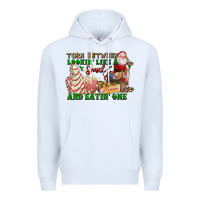 White torn between lookin like a snack and eatin one Premium Hoodie - FaDigitalArtStudio