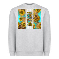 Heather Grey western mother's day mimi with turquoise and sunflowers and leopard tu Heavyweight Sweatshirt - TumblerDesignByShophia