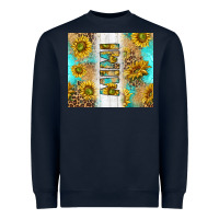 Navy western mother's day mimi with turquoise and sunflowers and leopard tu Heavyweight Sweatshirt - TumblerDesignByShophia