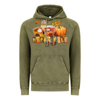 Vintage Olive happy fall y'all Vintage Hoodie - LillyAllenDesigns
