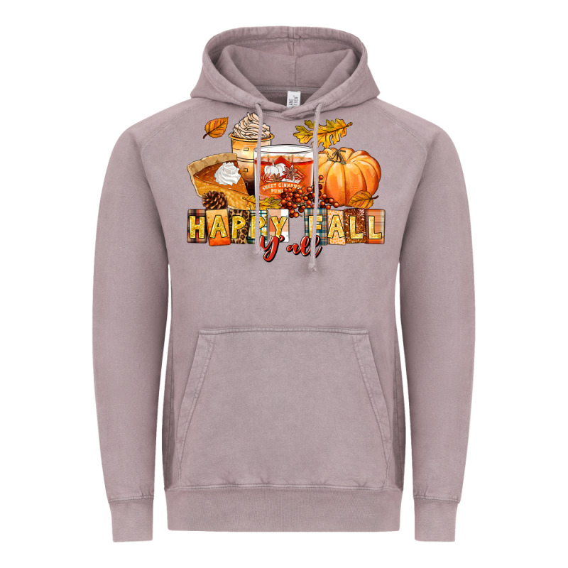 Happy Fall Y'all Vintage Hoodie by LillyAllenDesigns | Teevron