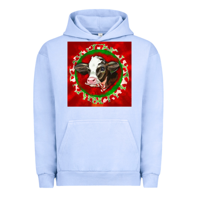 Christmas Holstein Calf Face Urban Hoodie by LillyAllenDesigns | Teevron
