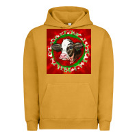 Pigment Peanut Butter christmas holstein calf face Urban Hoodie - LillyAllenDesigns