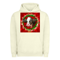 Pigment Pistachio christmas holstein calf face Urban Hoodie - LillyAllenDesigns