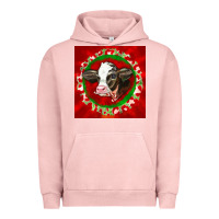 Pigment Salmon christmas holstein calf face Urban Hoodie - LillyAllenDesigns