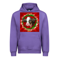 Tulip christmas holstein calf face Urban Hoodie - LillyAllenDesigns