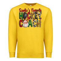 Lemon Santa's Favorite Hockey Coach For Christmas Premium Sweatshirt - FaDigitalArtStudio