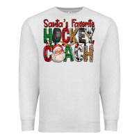 Oatmeal Heather Santa's Favorite Hockey Coach For Christmas Premium Sweatshirt - FaDigitalArtStudio